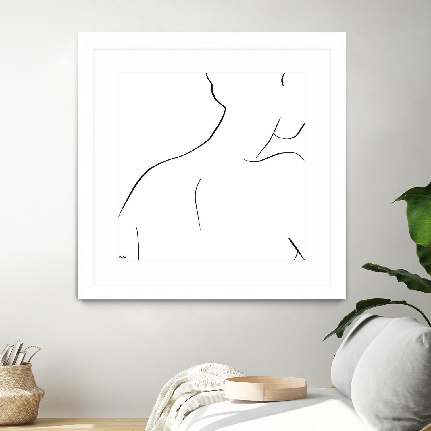 Femme III by Patti Mann on GIANT ART - whites & creams, blacks figurative
