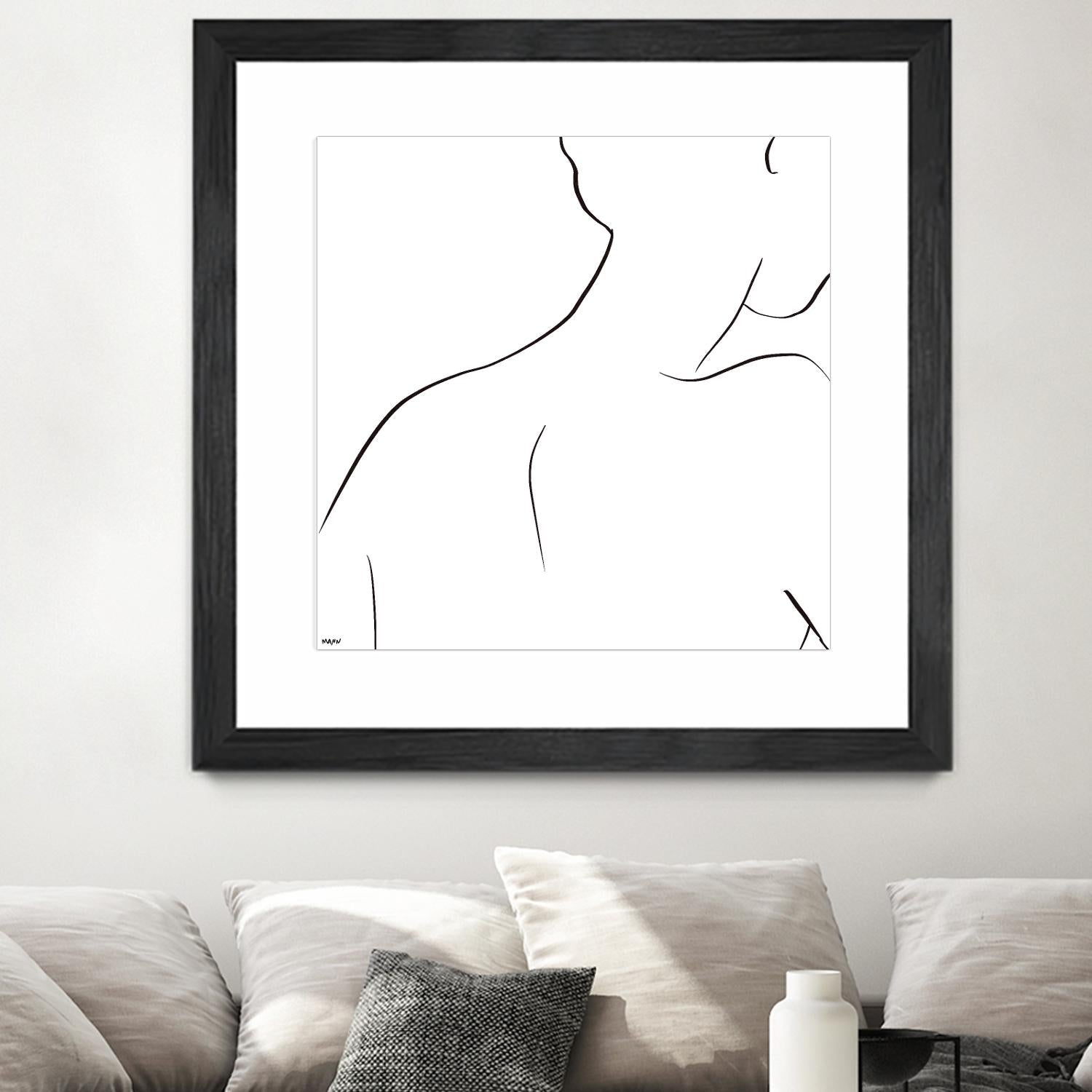 Femme III by Patti Mann on GIANT ART - whites & creams, blacks figurative