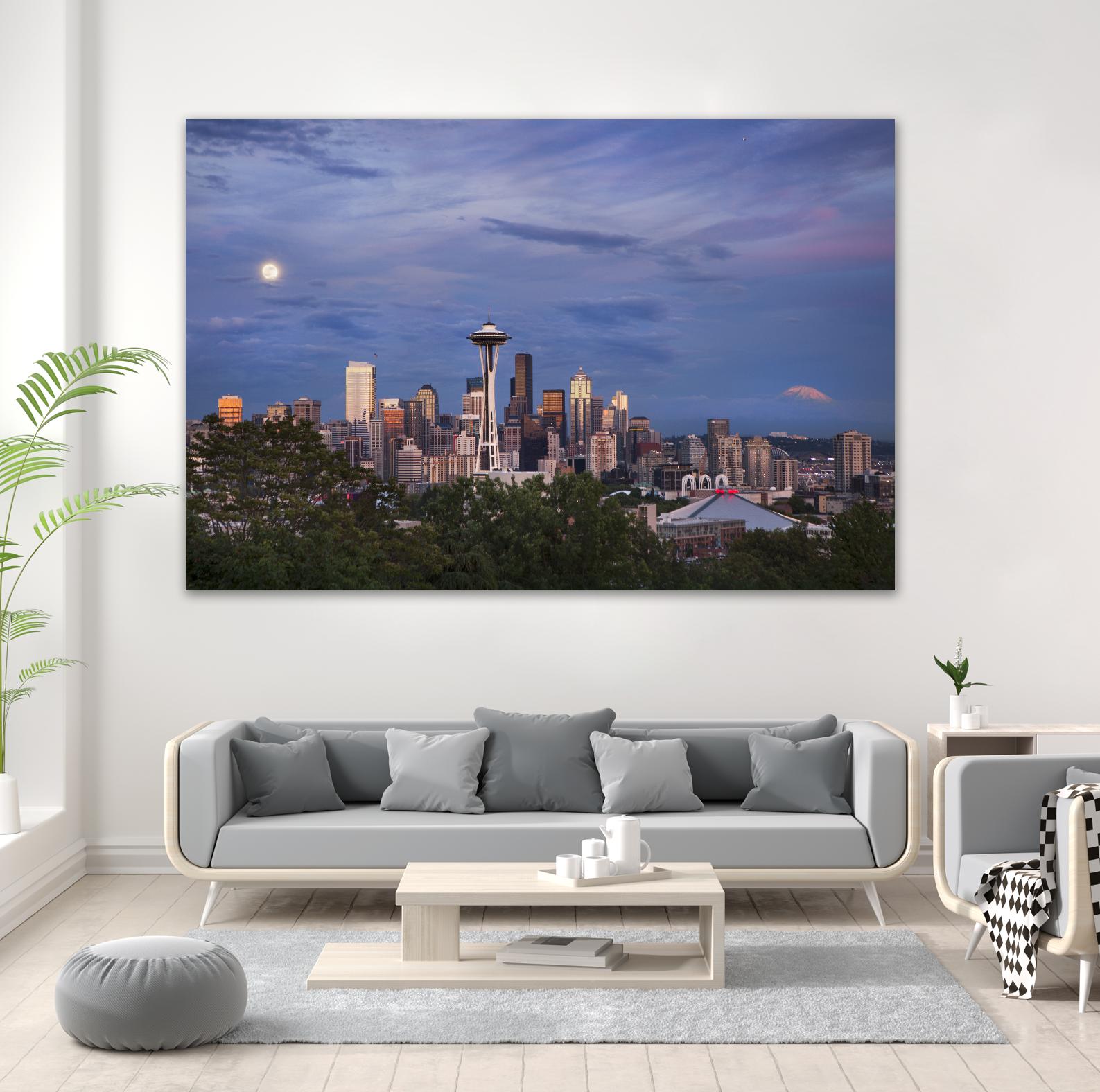 Skyview by Aaron Matheson on GIANT ART - green city scene