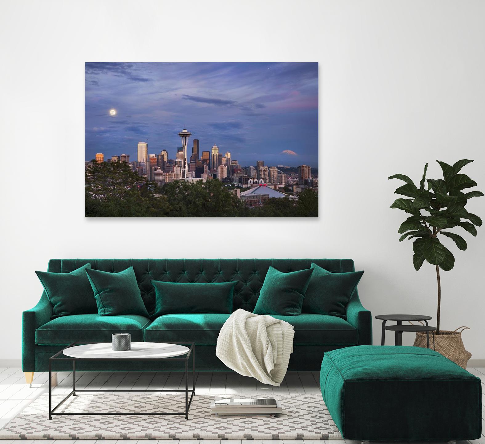 Skyview by Aaron Matheson on GIANT ART - green city scene