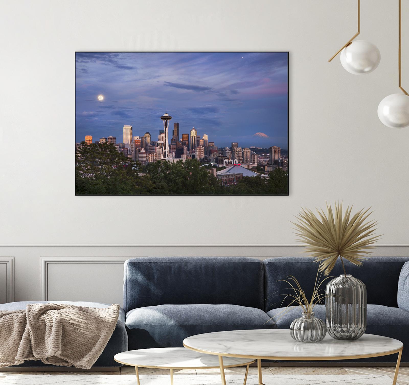 Skyview by Aaron Matheson on GIANT ART - green city scene