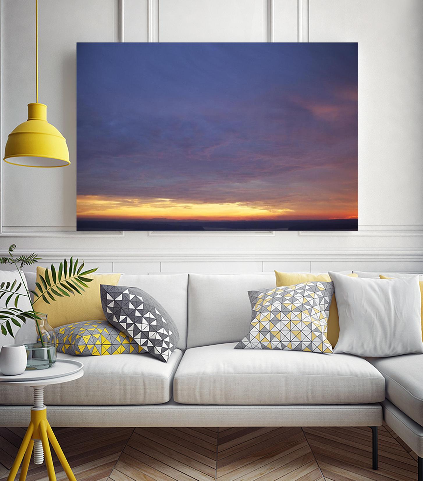 Cloudy View by Aaron Matheson on GIANT ART - yellow landscape