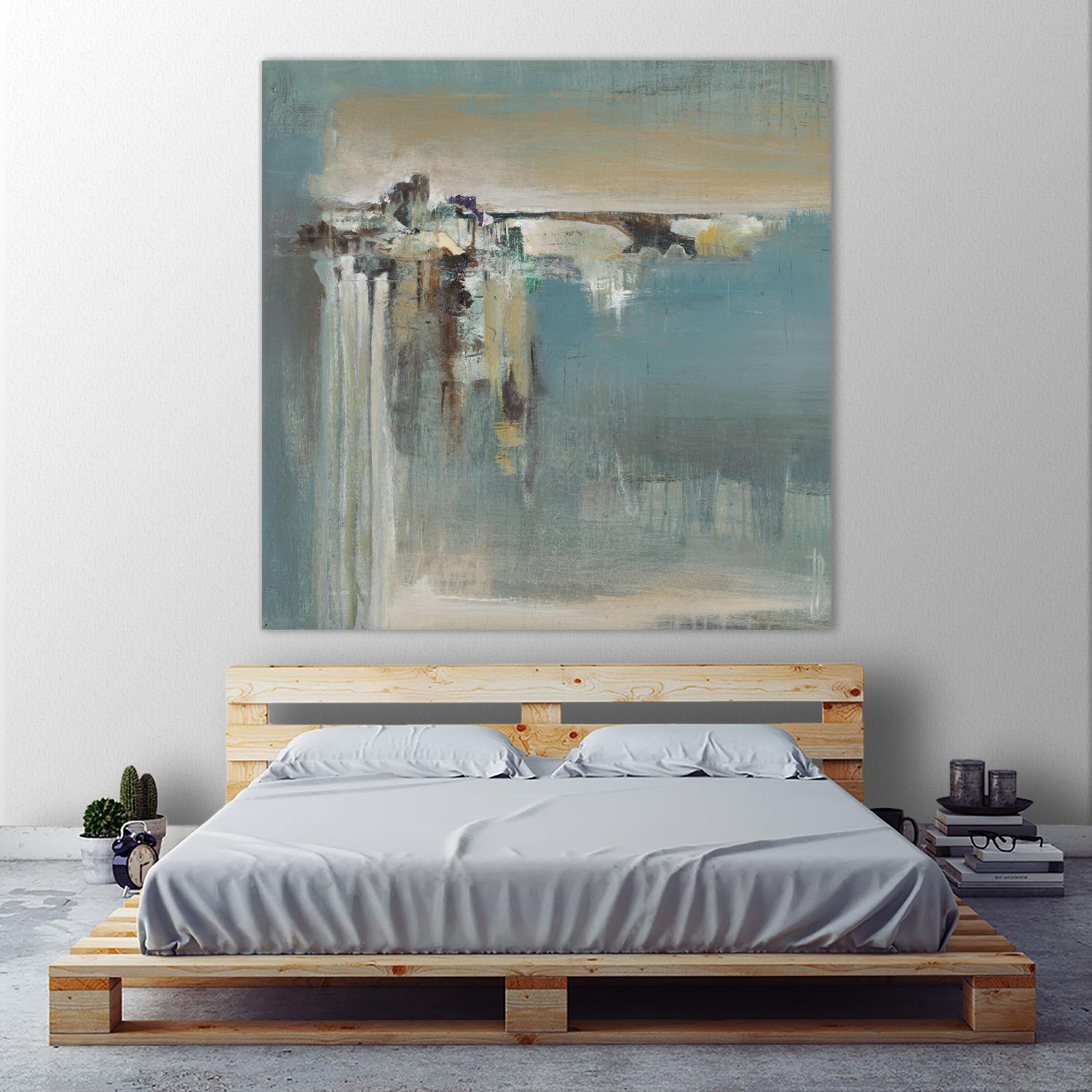 Fragmented Fields by Terri Burris on GIANT ART - grey abstract