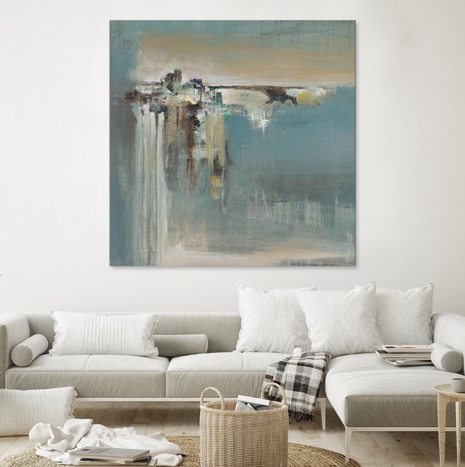 Fragmented Fields by Terri Burris on GIANT ART - grey abstract
