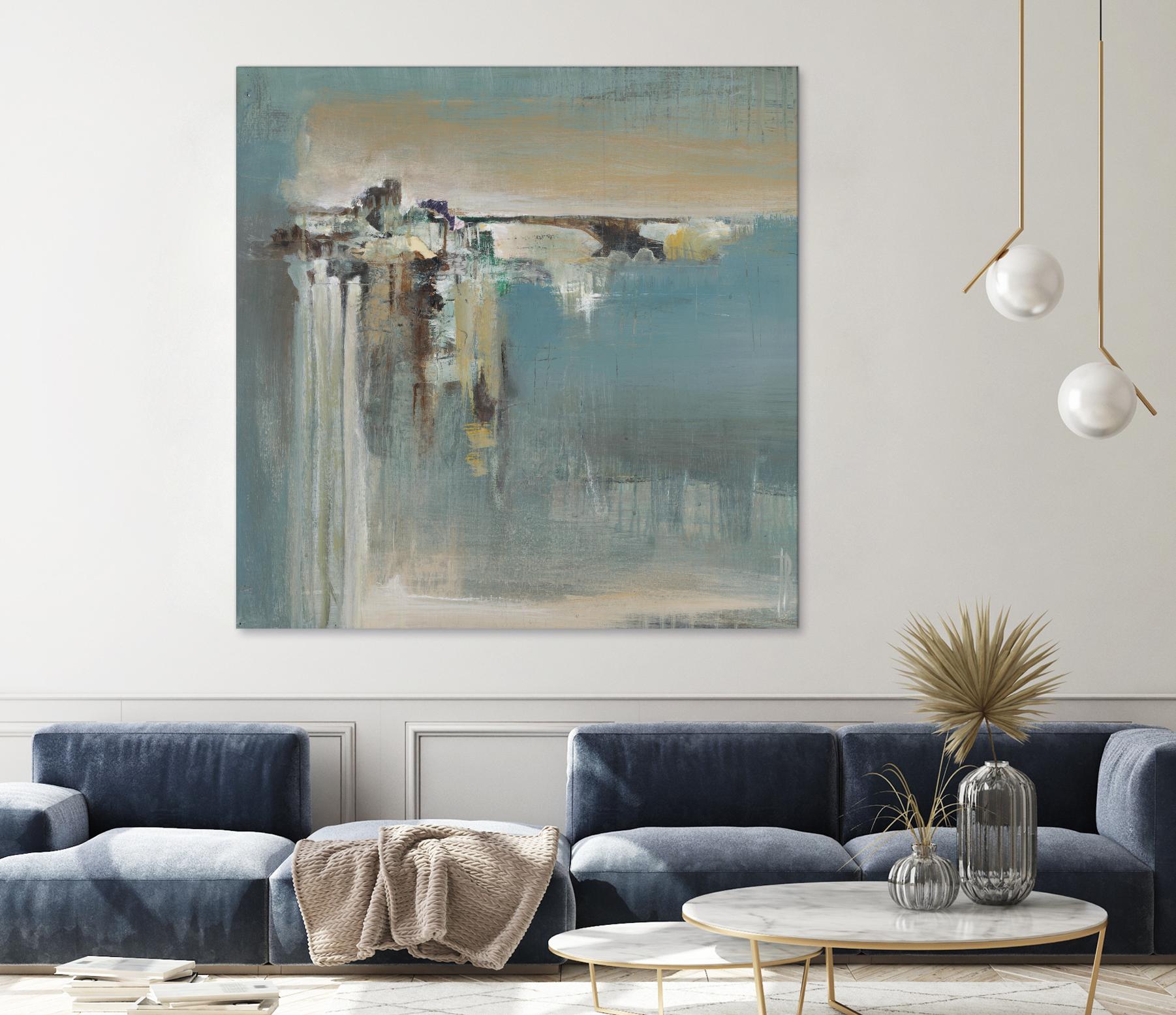 Fragmented Fields by Terri Burris on GIANT ART - grey abstract