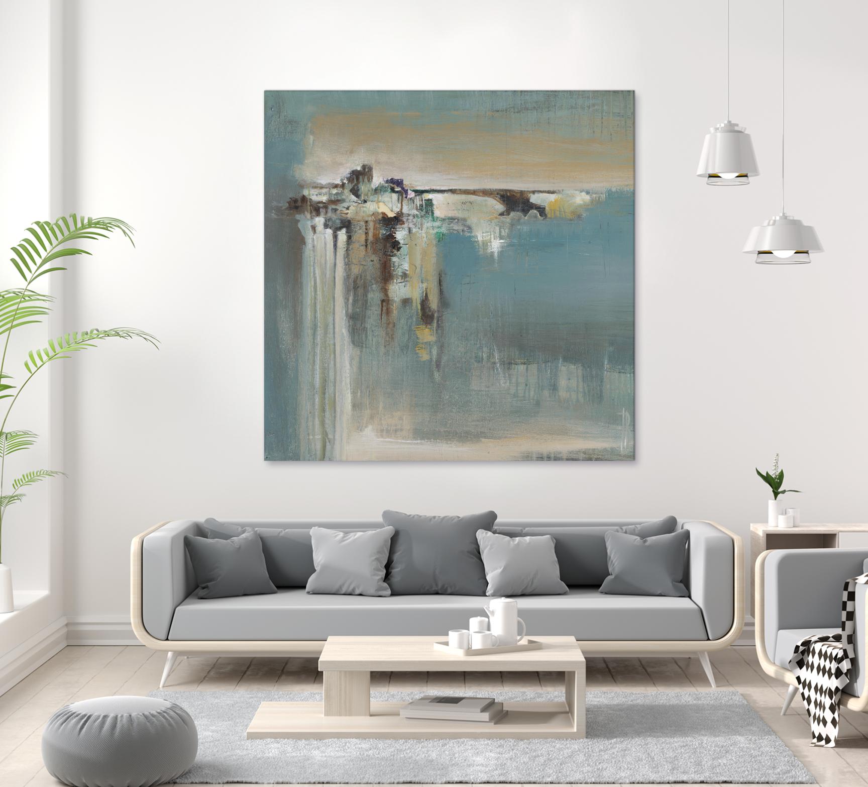 Fragmented Fields by Terri Burris on GIANT ART - grey abstract