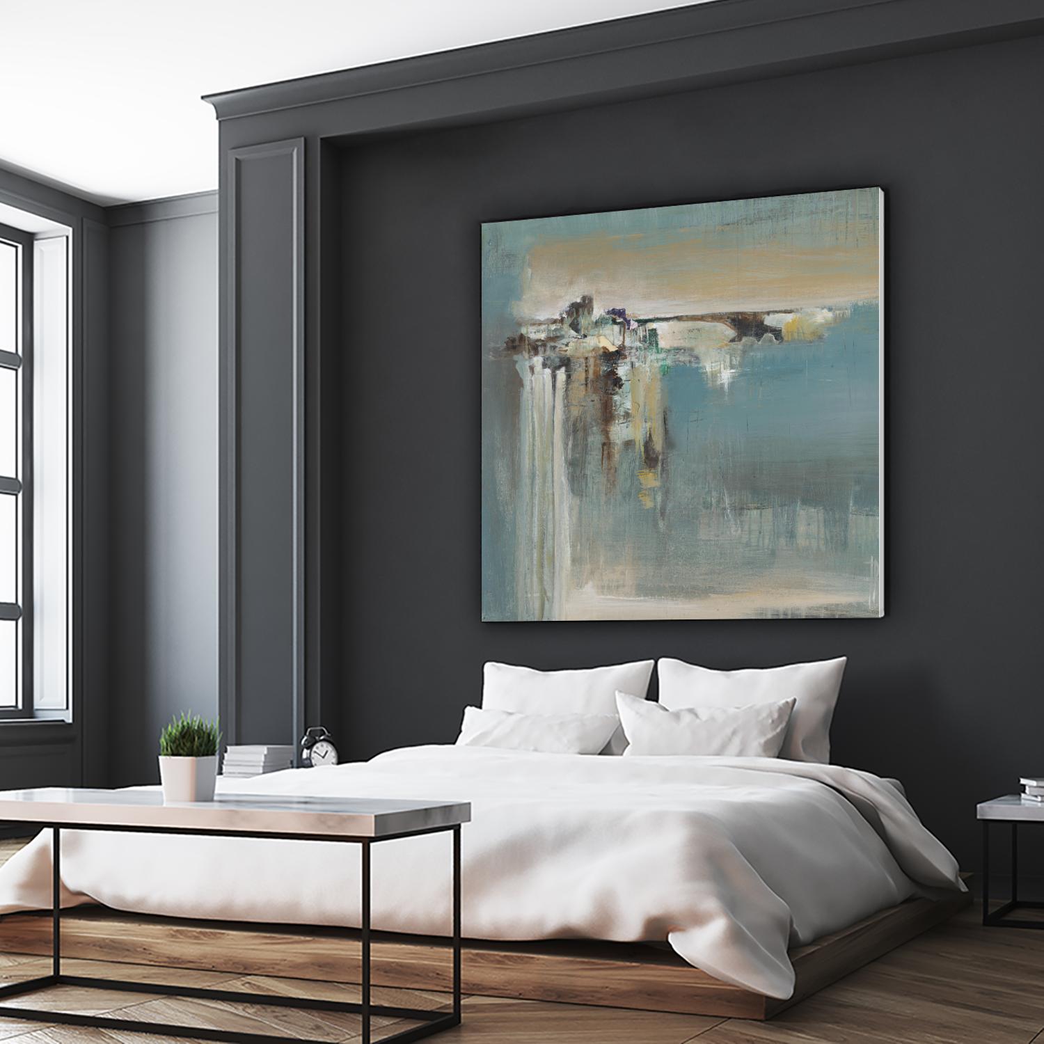Fragmented Fields by Terri Burris on GIANT ART - grey abstract