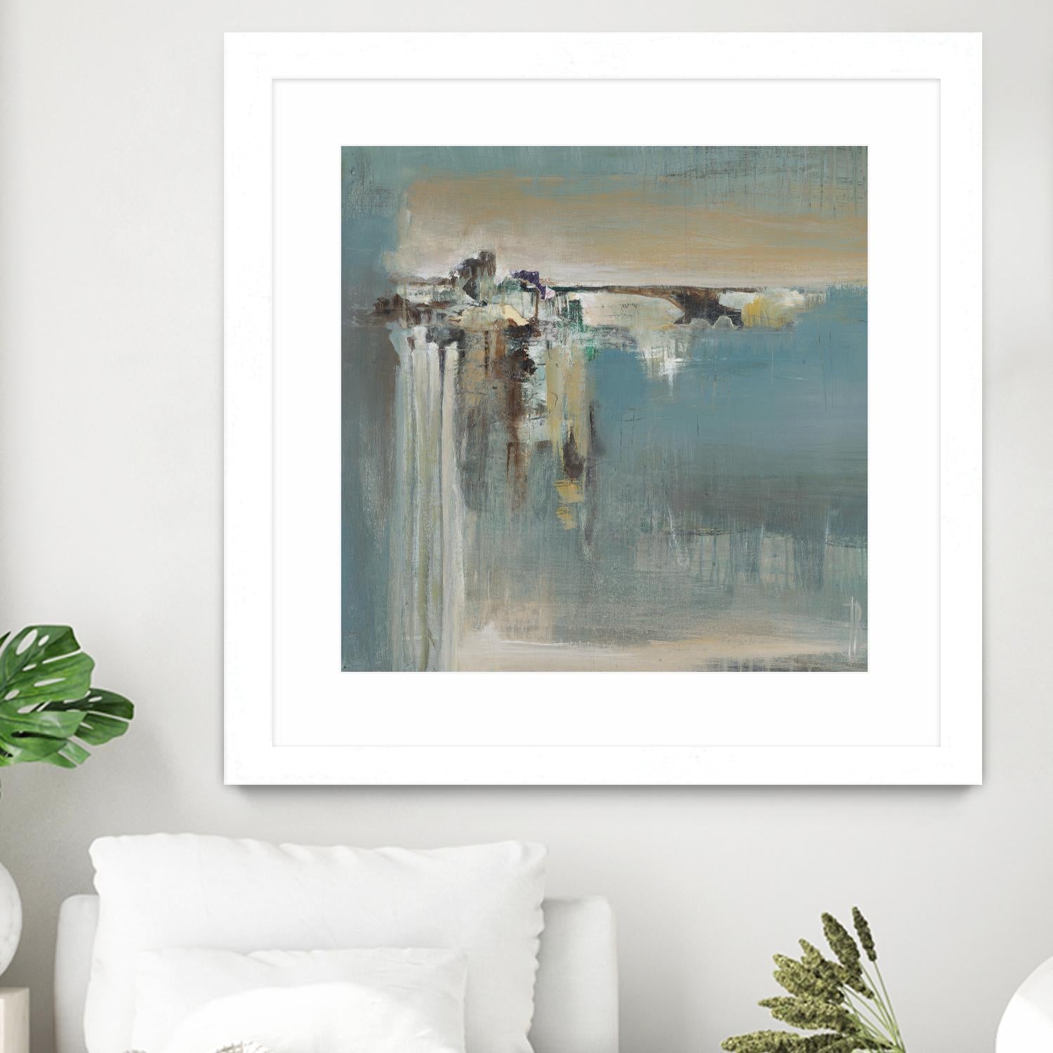 Fragmented Fields by Terri Burris on GIANT ART - grey abstract