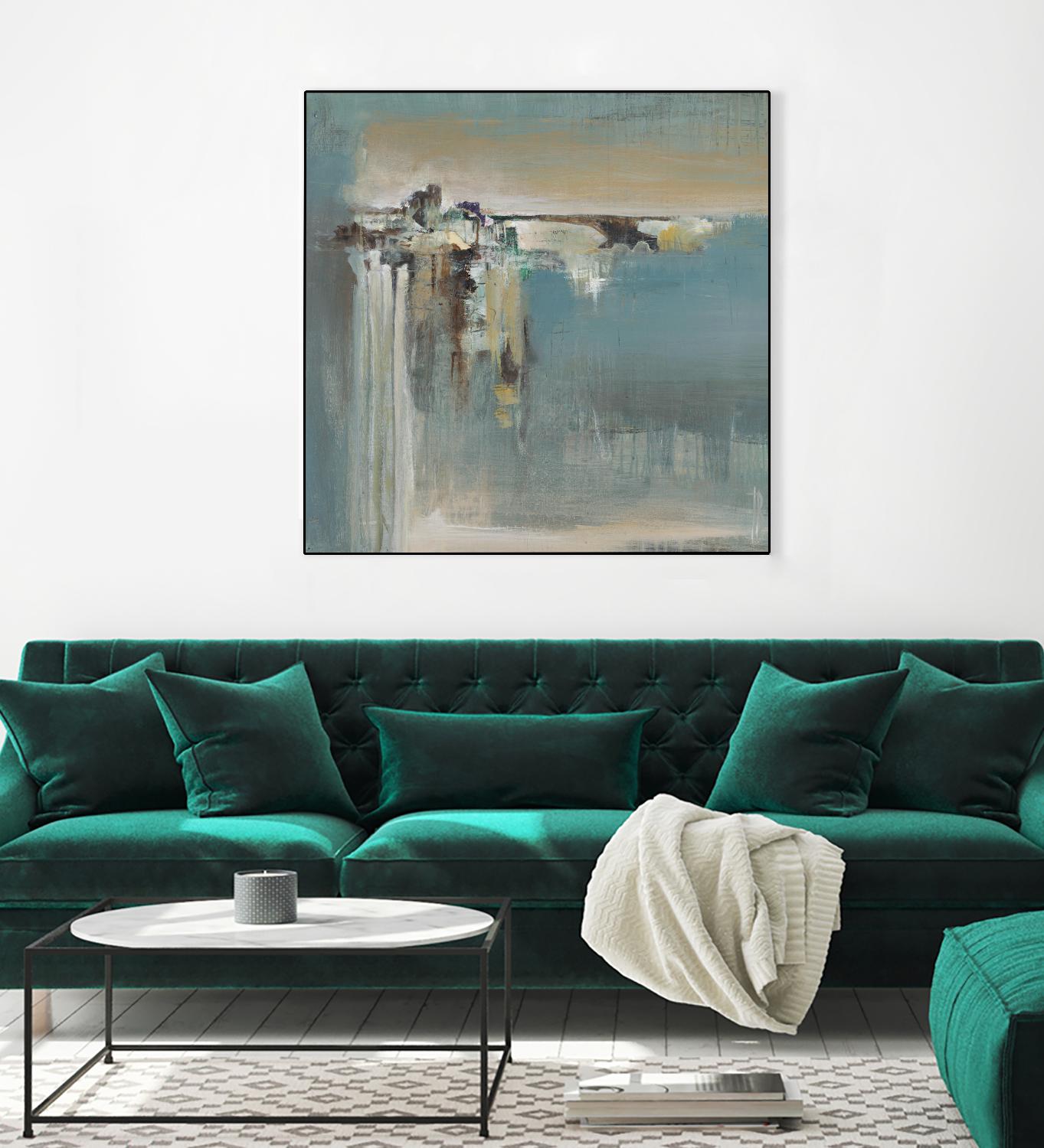Fragmented Fields by Terri Burris on GIANT ART - grey abstract