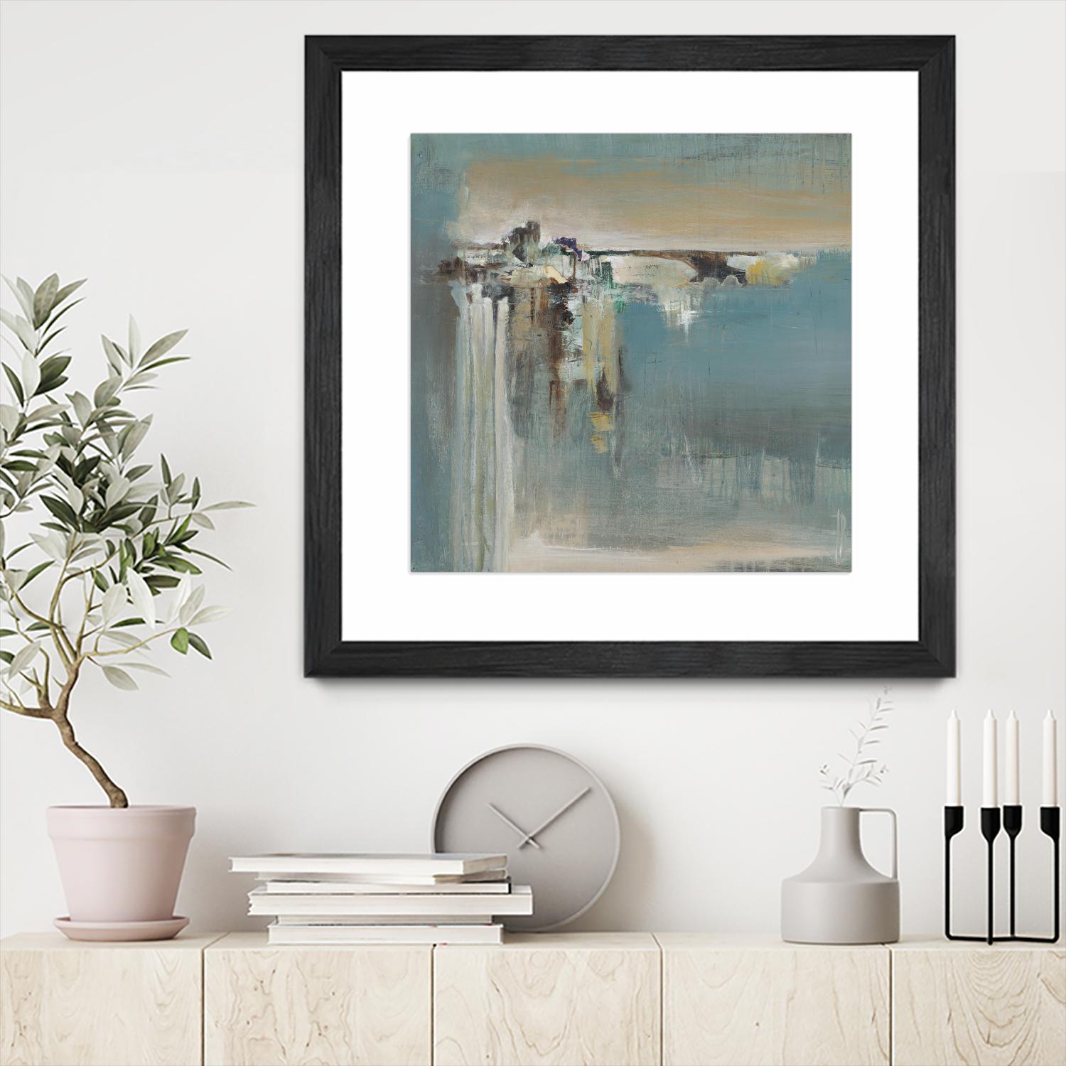Fragmented Fields by Terri Burris on GIANT ART - grey abstract