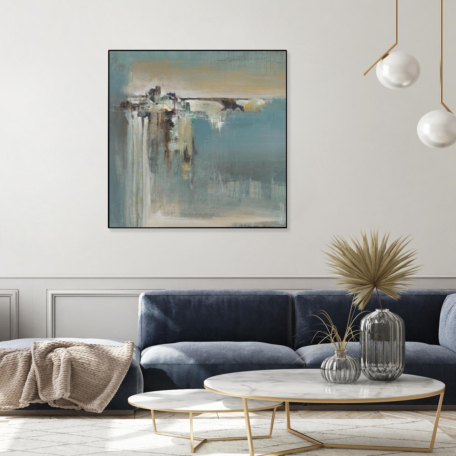 Fragmented Fields by Terri Burris on GIANT ART - grey abstract