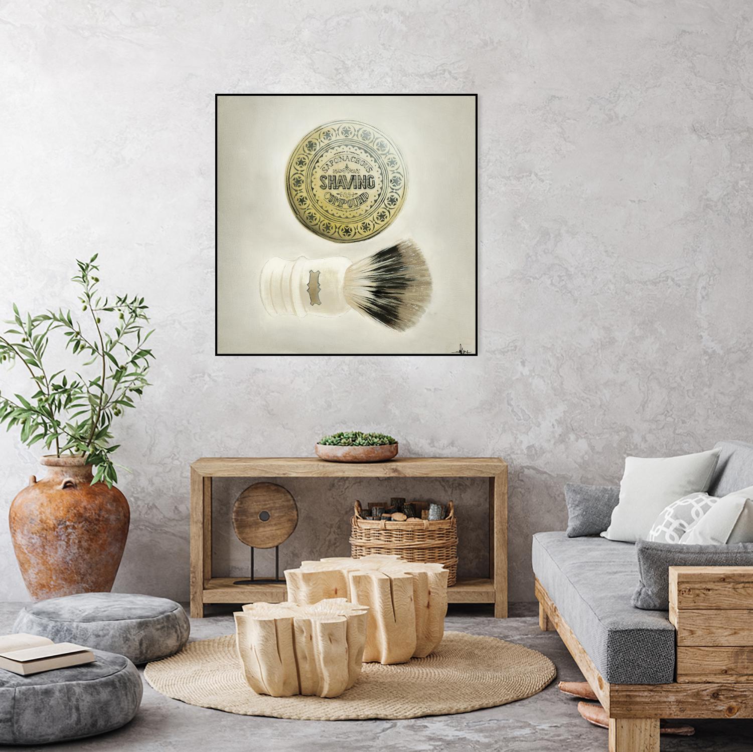 Bearded Brush by KC Haxton on GIANT ART - black vintage
