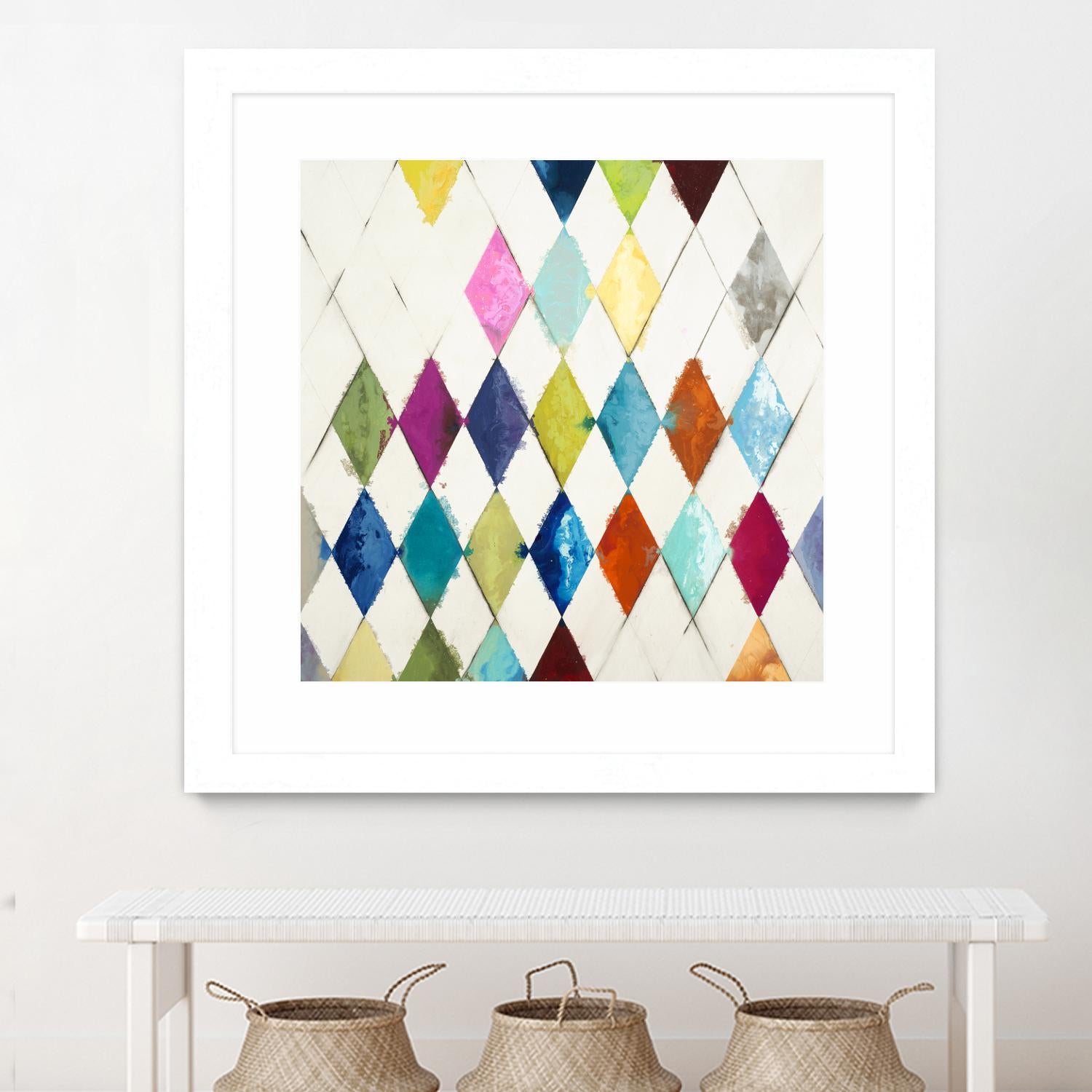 Diamonds by Randy Hibberd on GIANT ART - blue abstract