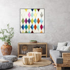 Diamonds by Randy Hibberd on GIANT ART - blue abstract