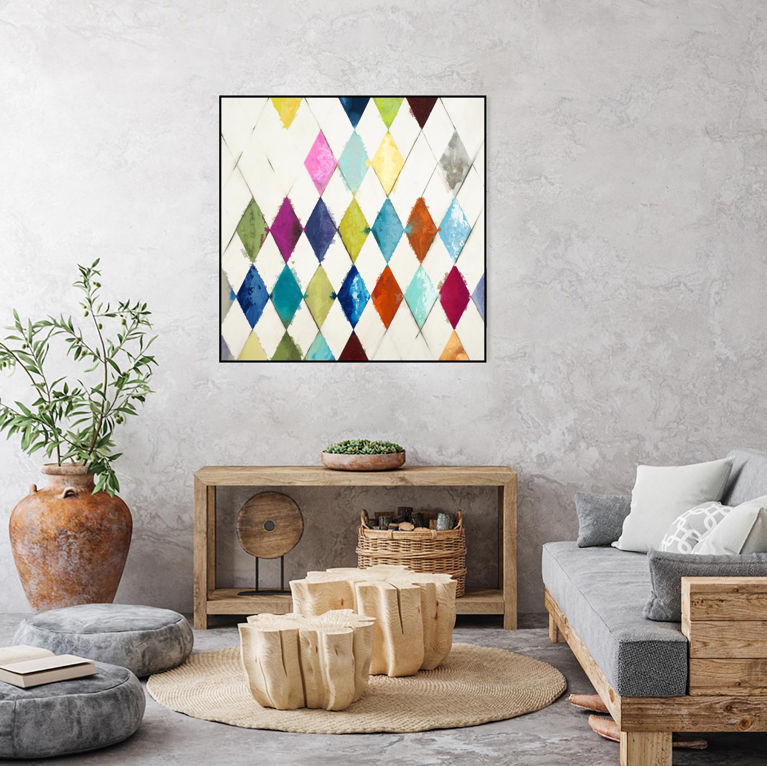 Diamonds by Randy Hibberd on GIANT ART - blue abstract