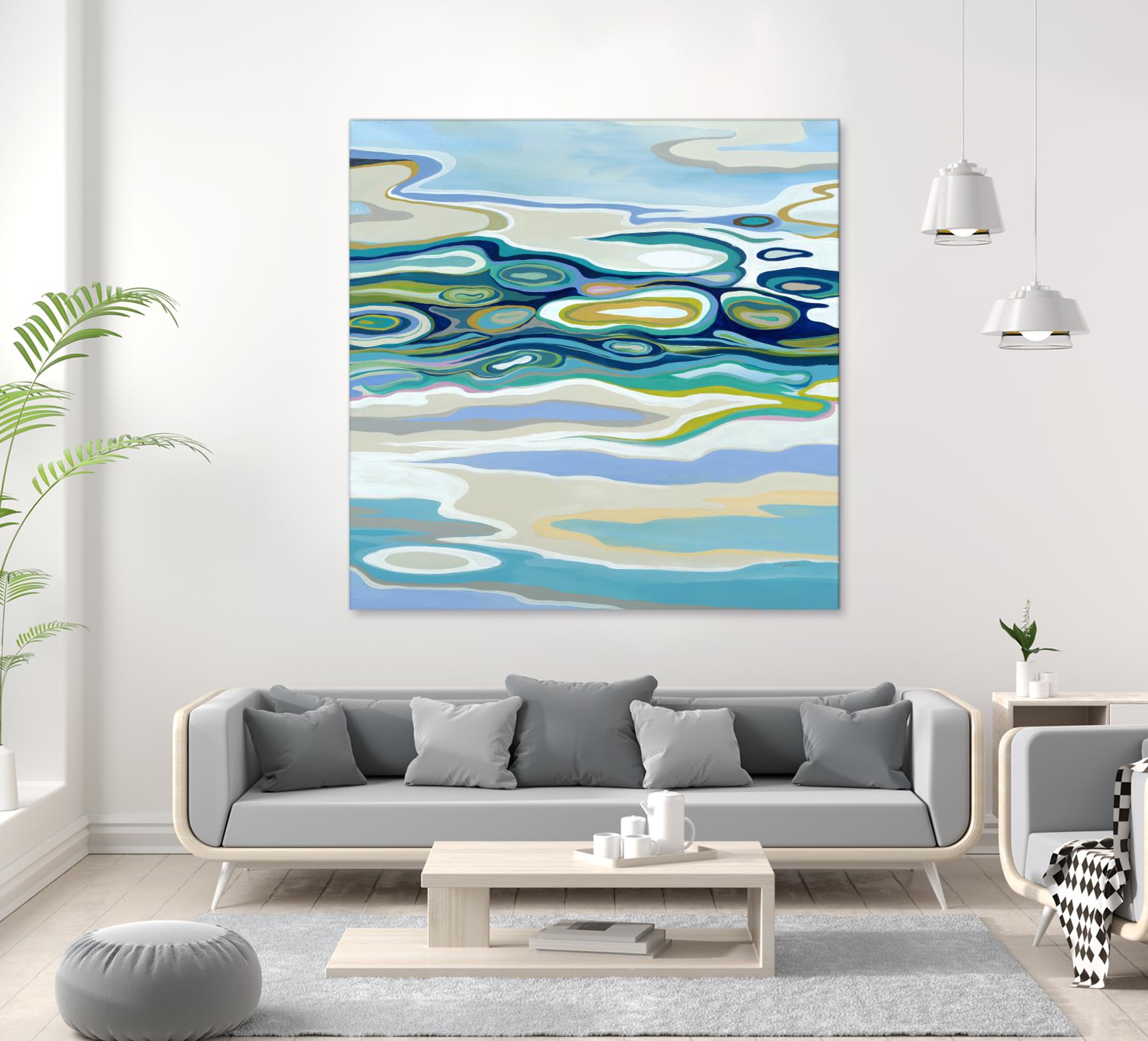 By The Sea by Liz Jardine on GIANT ART - green abstract