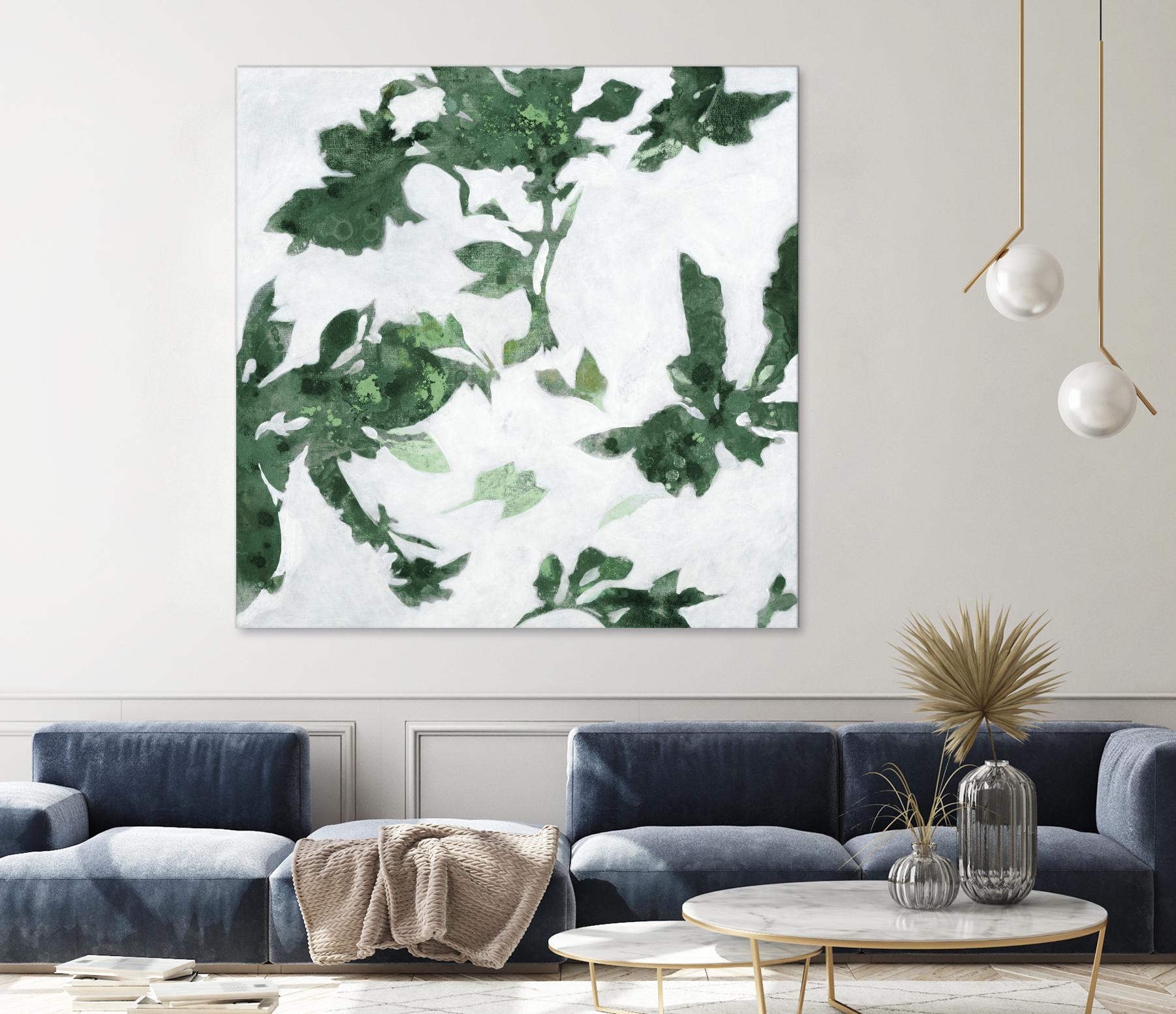 High Flying I V2 by Liz Jardine on GIANT ART - greens abstract floral flowers