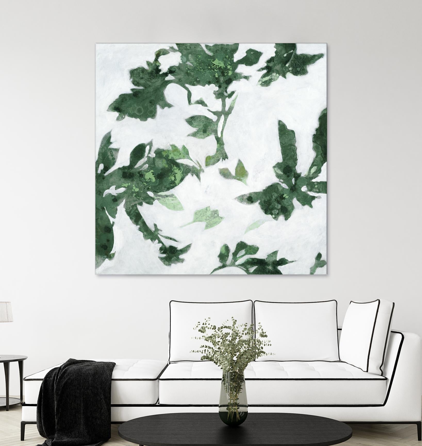 High Flying I V2 by Liz Jardine on GIANT ART - greens abstract floral flowers