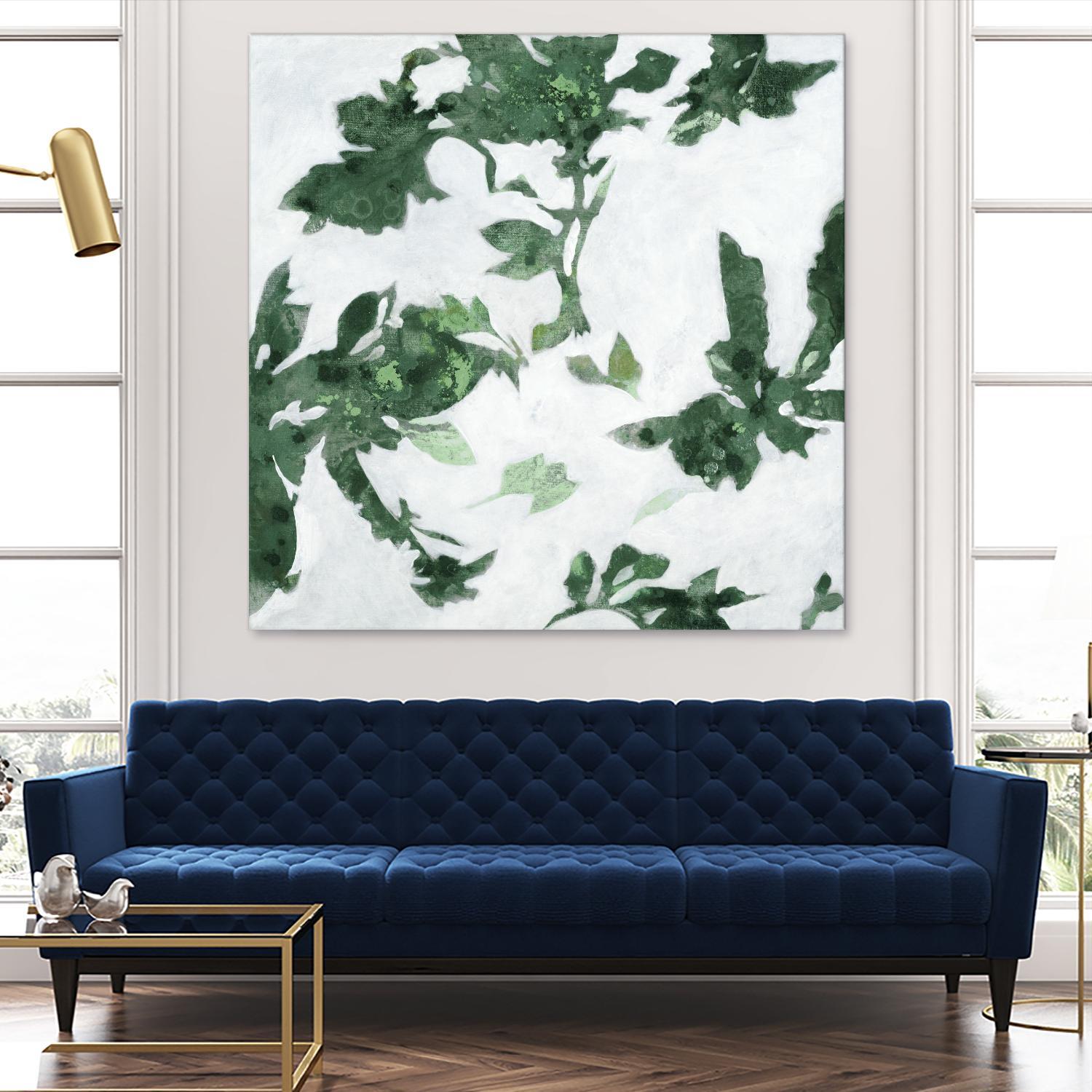 High Flying I V2 by Liz Jardine on GIANT ART - greens abstract floral flowers