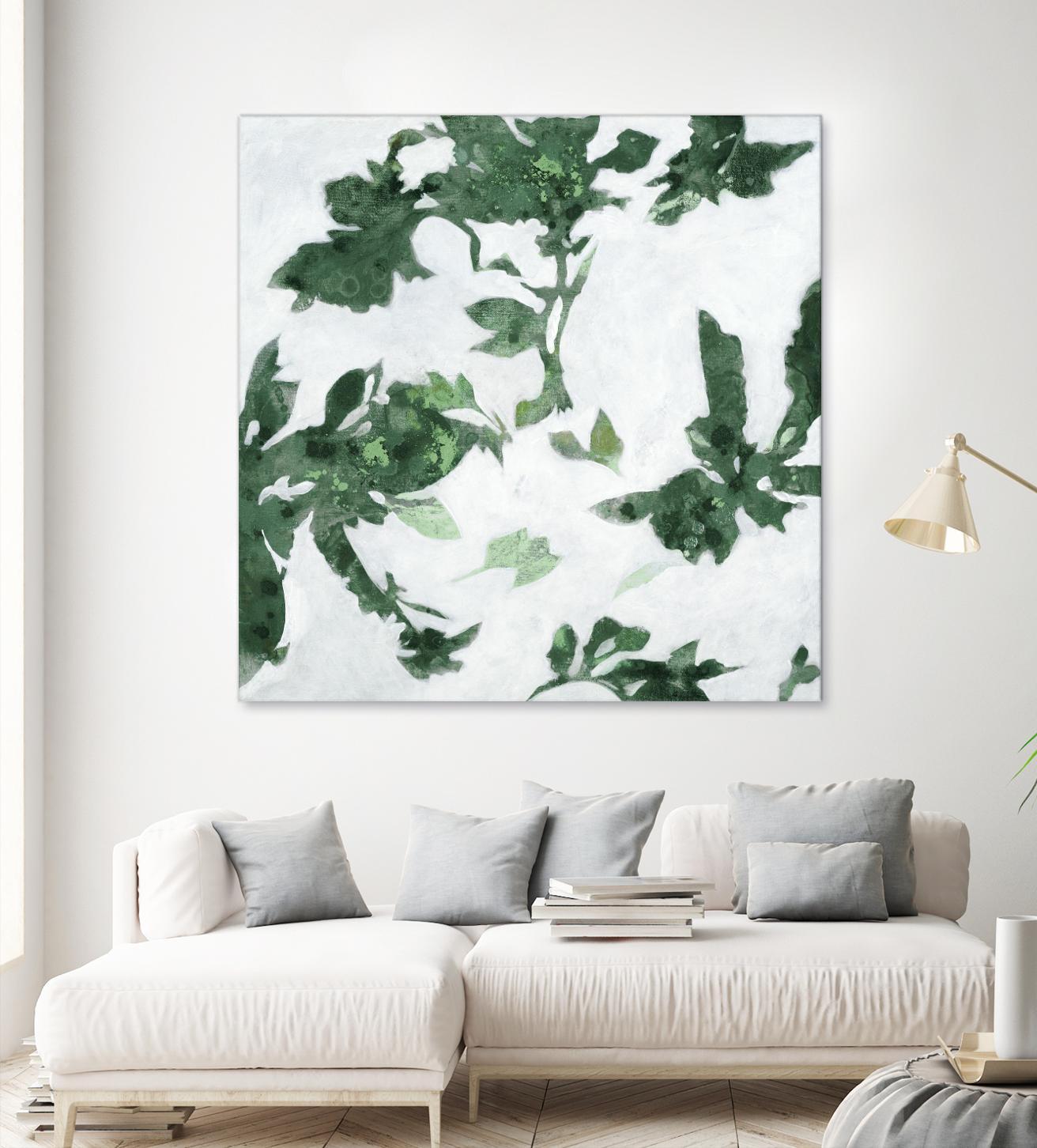 High Flying I V2 by Liz Jardine on GIANT ART - greens abstract floral flowers
