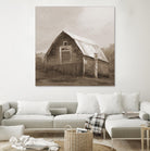 Red Barn by Liz Jardine on GIANT ART - blues, browns scenic