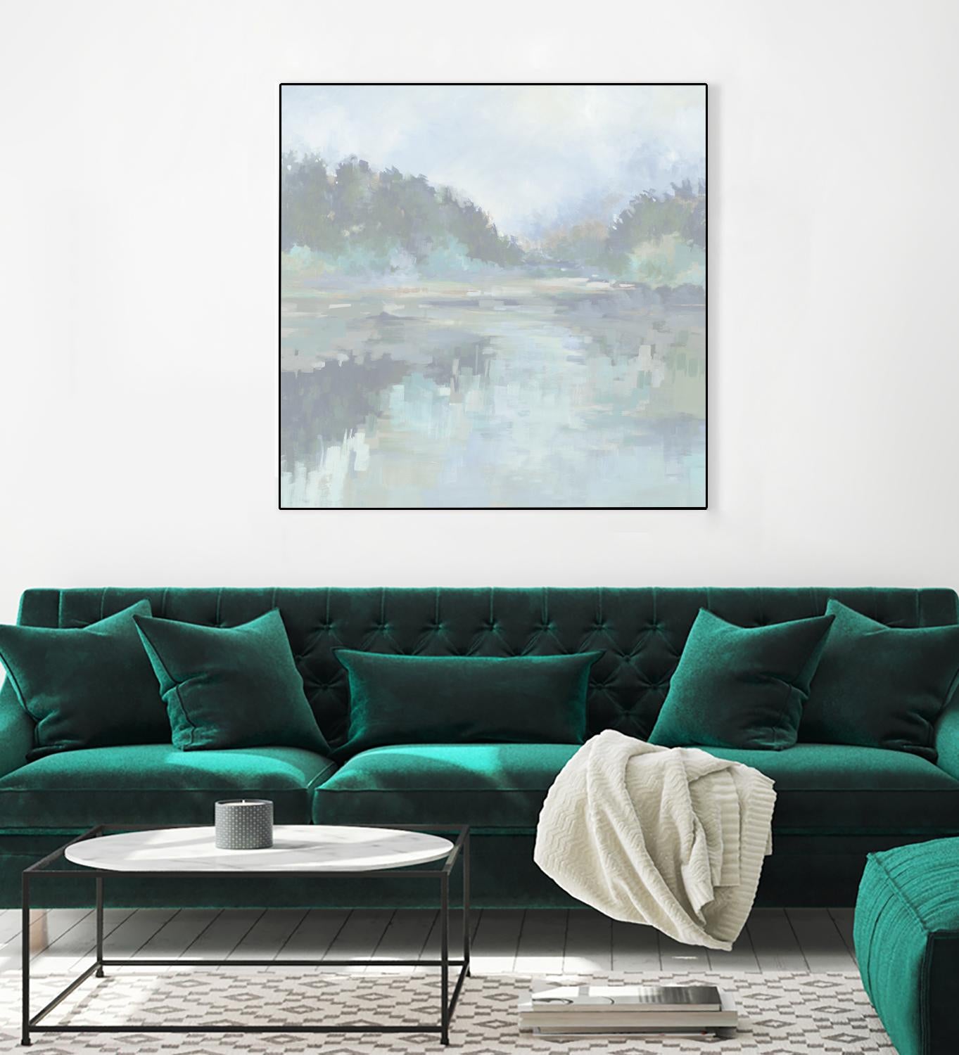 Peaceful Space by Liz Jardine on GIANT ART - organic greens tropical & coastal, landscape