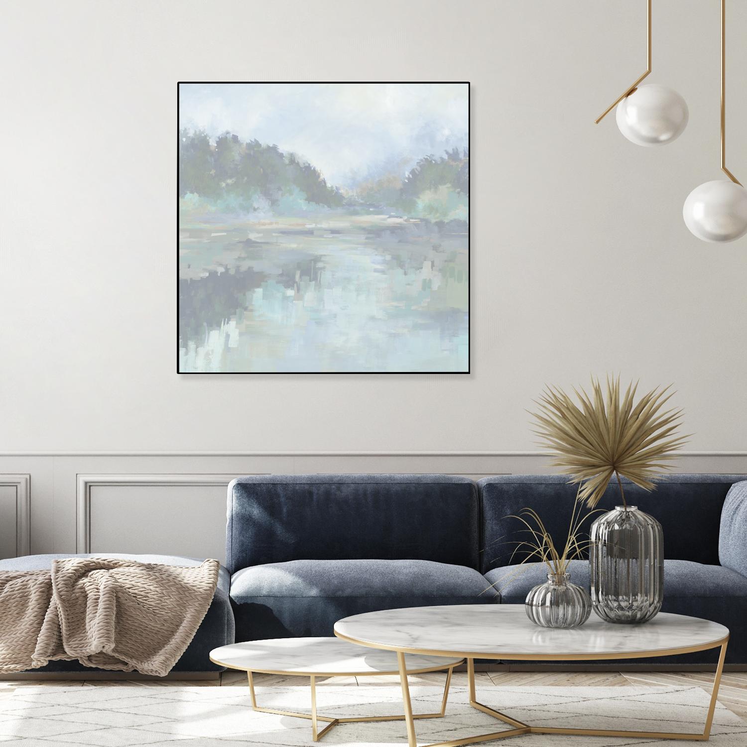 Peaceful Space by Liz Jardine on GIANT ART - organic greens tropical & coastal, landscape