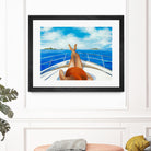 Off The Catalina Coast by Liz Jardine on GIANT ART - orange figurative sailboat