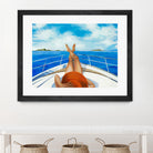Off The Catalina Coast by Liz Jardine on GIANT ART - orange figurative sailboat