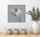 FLORAL SYMPOSIUM I by JUIANNE MARCOUX on GIANT ART - blue floral floral