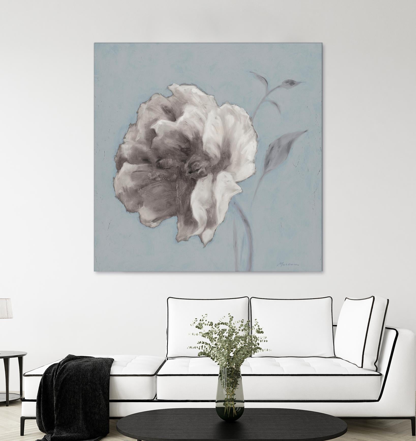 FLORAL SYMPOSIUM II by JUIANNE MARCOUX on GIANT ART - blue floral floral