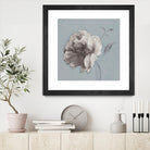 FLORAL SYMPOSIUM II by JUIANNE MARCOUX on GIANT ART - blue floral floral