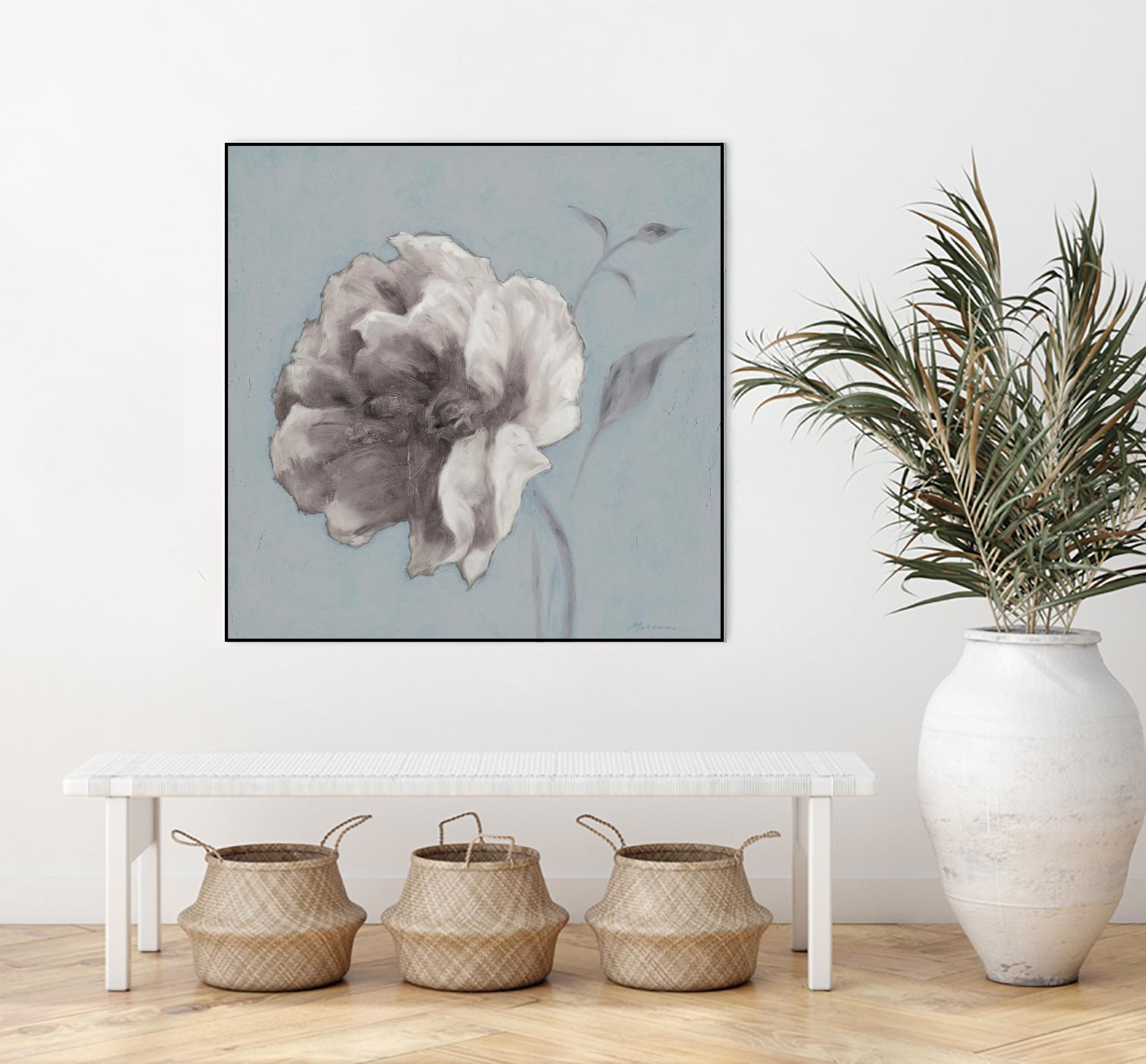 FLORAL SYMPOSIUM II by JUIANNE MARCOUX on GIANT ART - blue floral floral