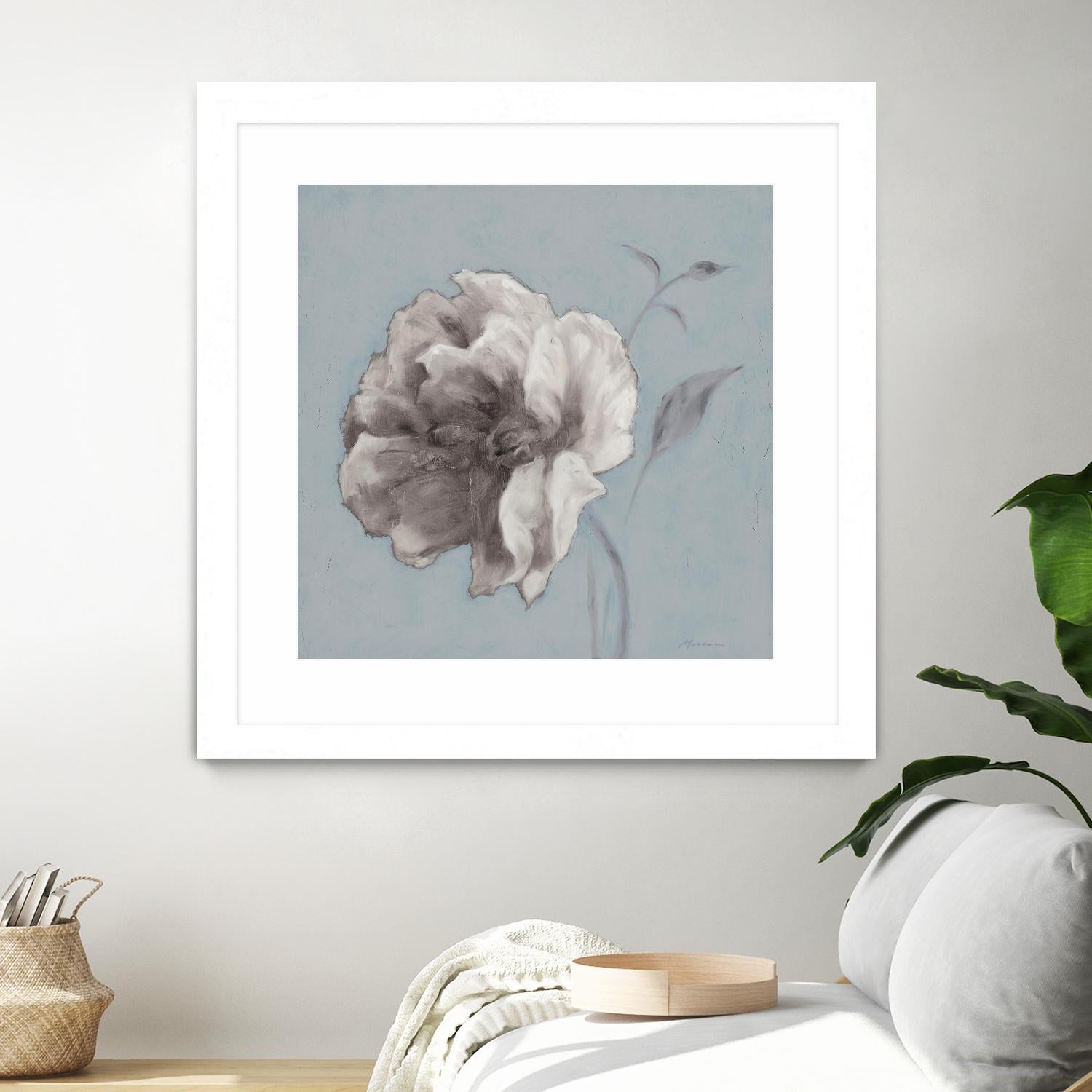 FLORAL SYMPOSIUM II by JUIANNE MARCOUX on GIANT ART - blue floral floral