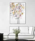 Cantata by Jill Martin on GIANT ART - pinks, oranges florals, botanicals
