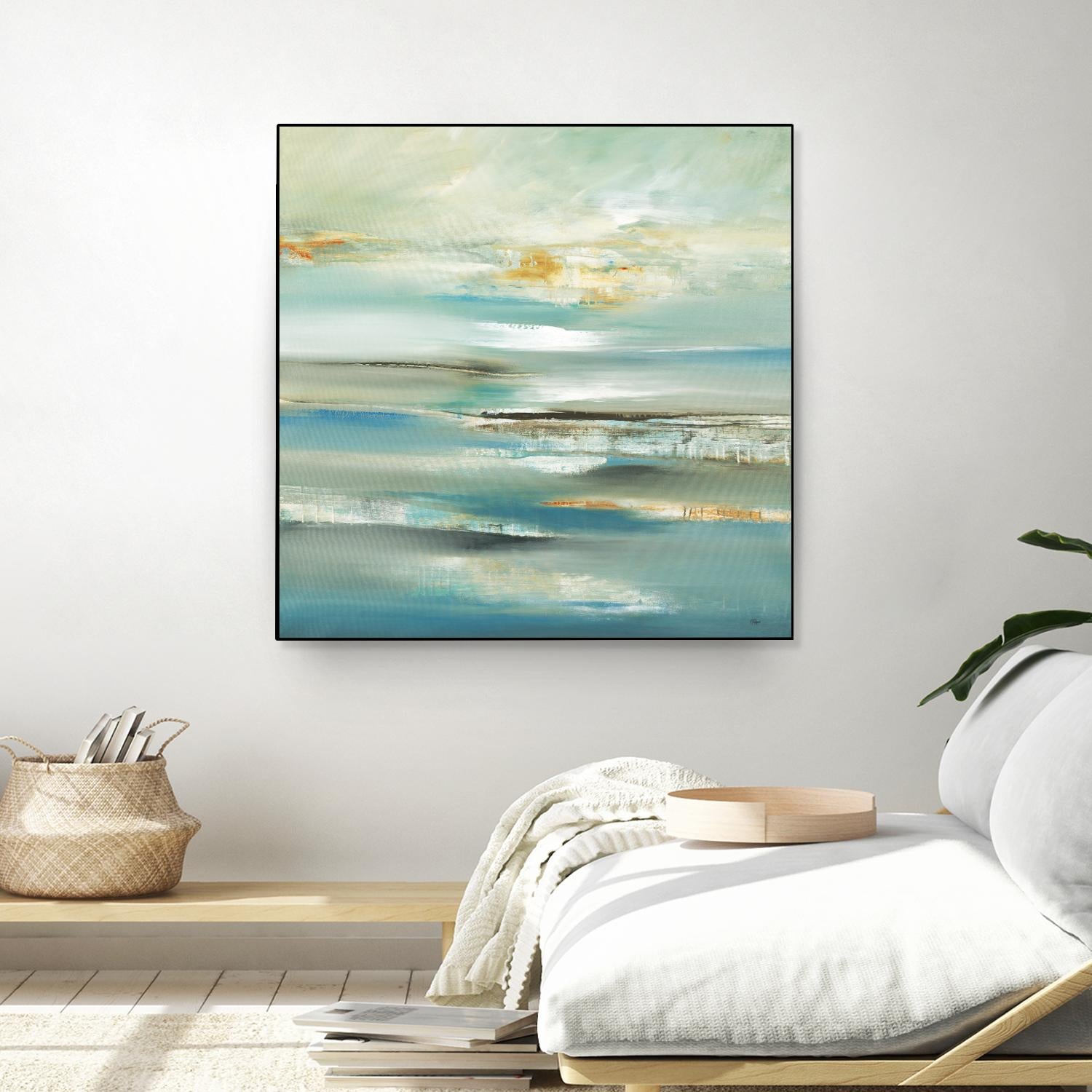 By The Water III by Lisa Ridgers on GIANT ART - beige abstract