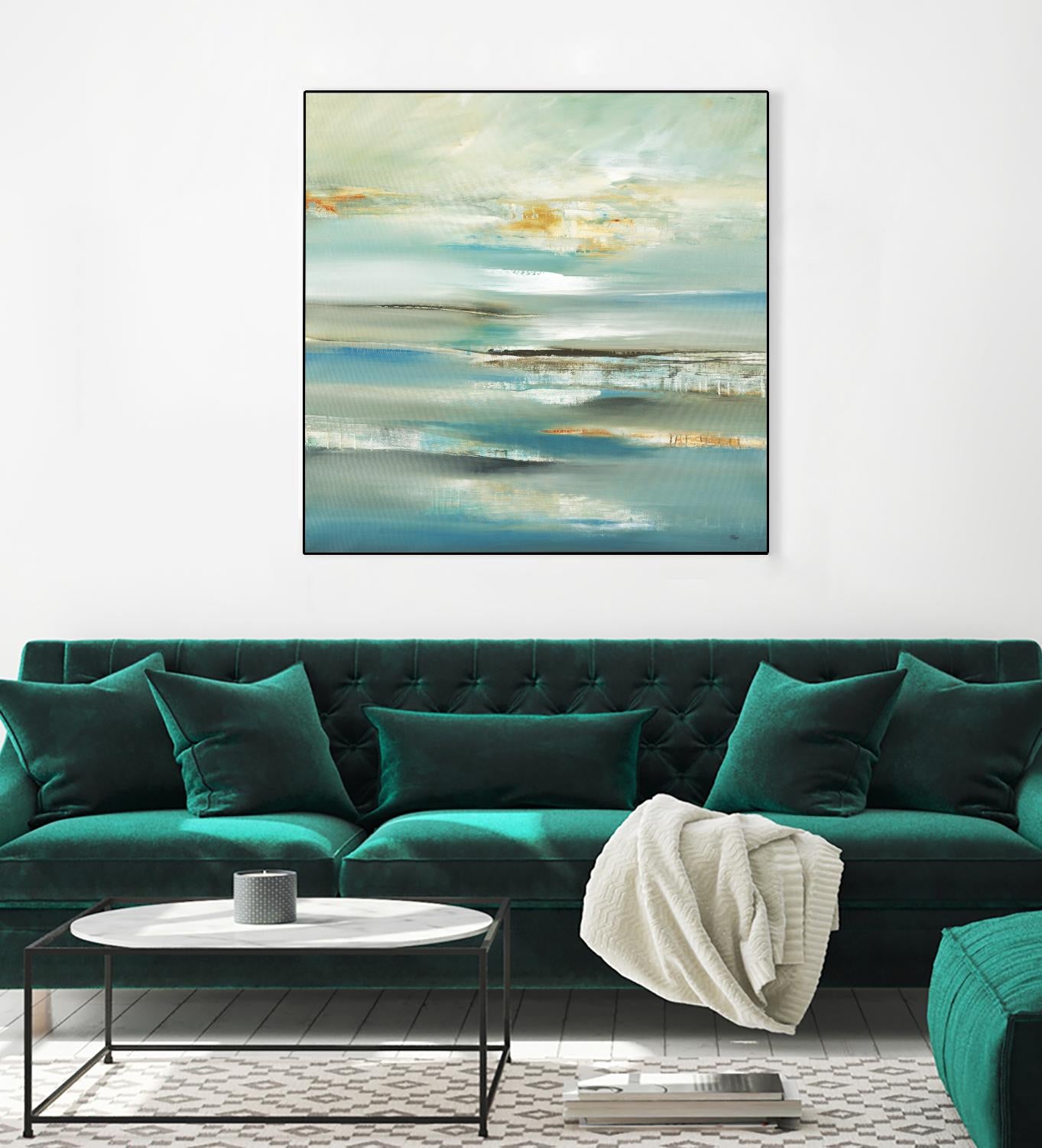 By The Water III by Lisa Ridgers on GIANT ART - beige abstract