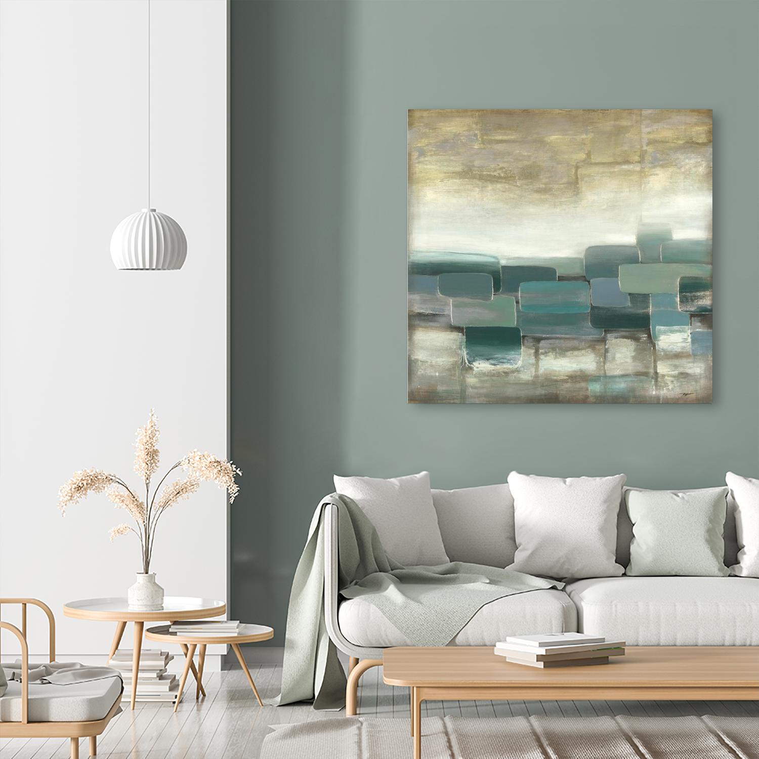 Bosque Verde by Pablo Rojero on GIANT ART - blues, neutrals abstract