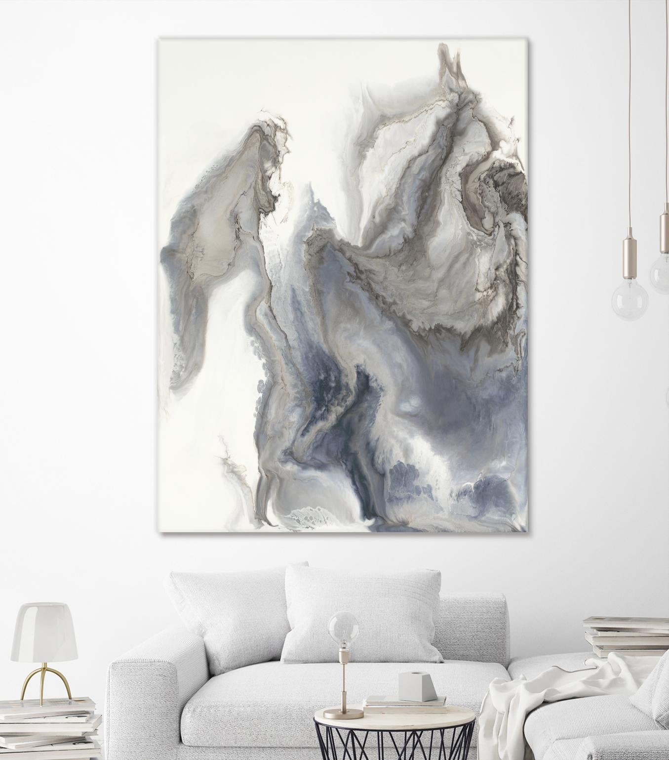 Approaching V4 by Corrie LaVelle on GIANT ART - whites & creams fluid abstracts