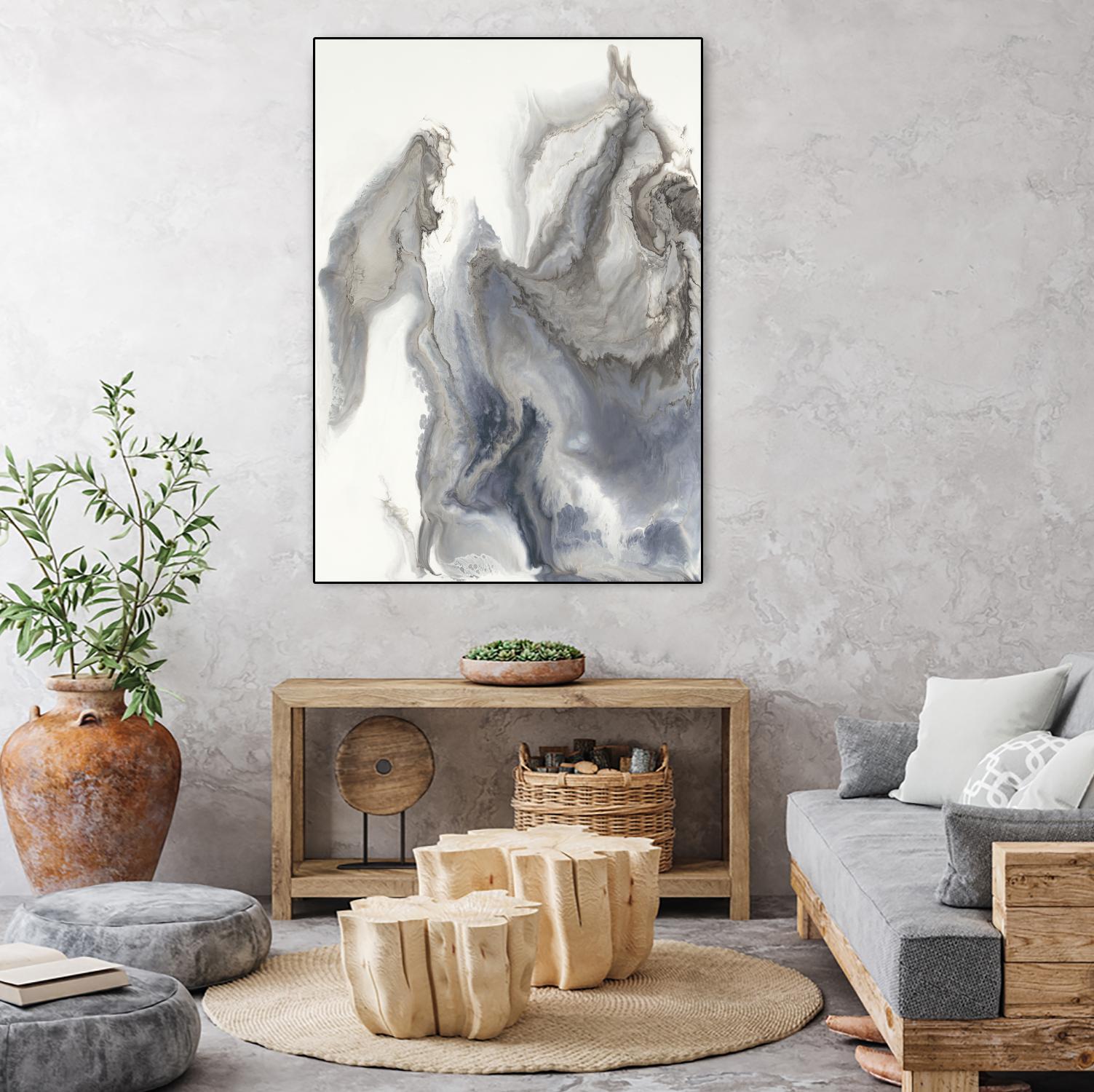 Approaching V4 by Corrie LaVelle on GIANT ART - whites & creams fluid abstracts