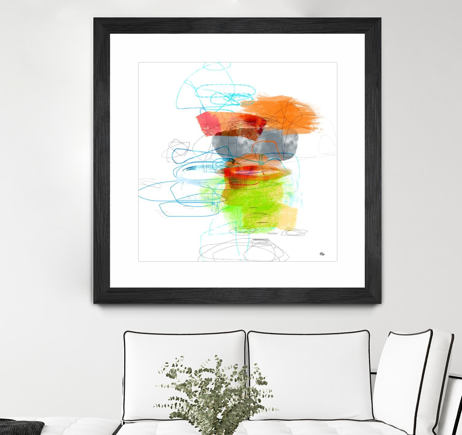 Loving Life IV by Lisa Ridgers on GIANT ART - oranges, greens abstract
