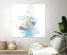 Loving Life V by Lisa Ridgers on GIANT ART - whites & creams, blues abstract