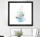 Loving Life V by Lisa Ridgers on GIANT ART - whites & creams, blues abstract