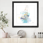 Loving Life V by Lisa Ridgers on GIANT ART - whites & creams, blues abstract