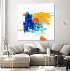 Loving Life VI by Lisa Ridgers on GIANT ART - yellows, blues abstract