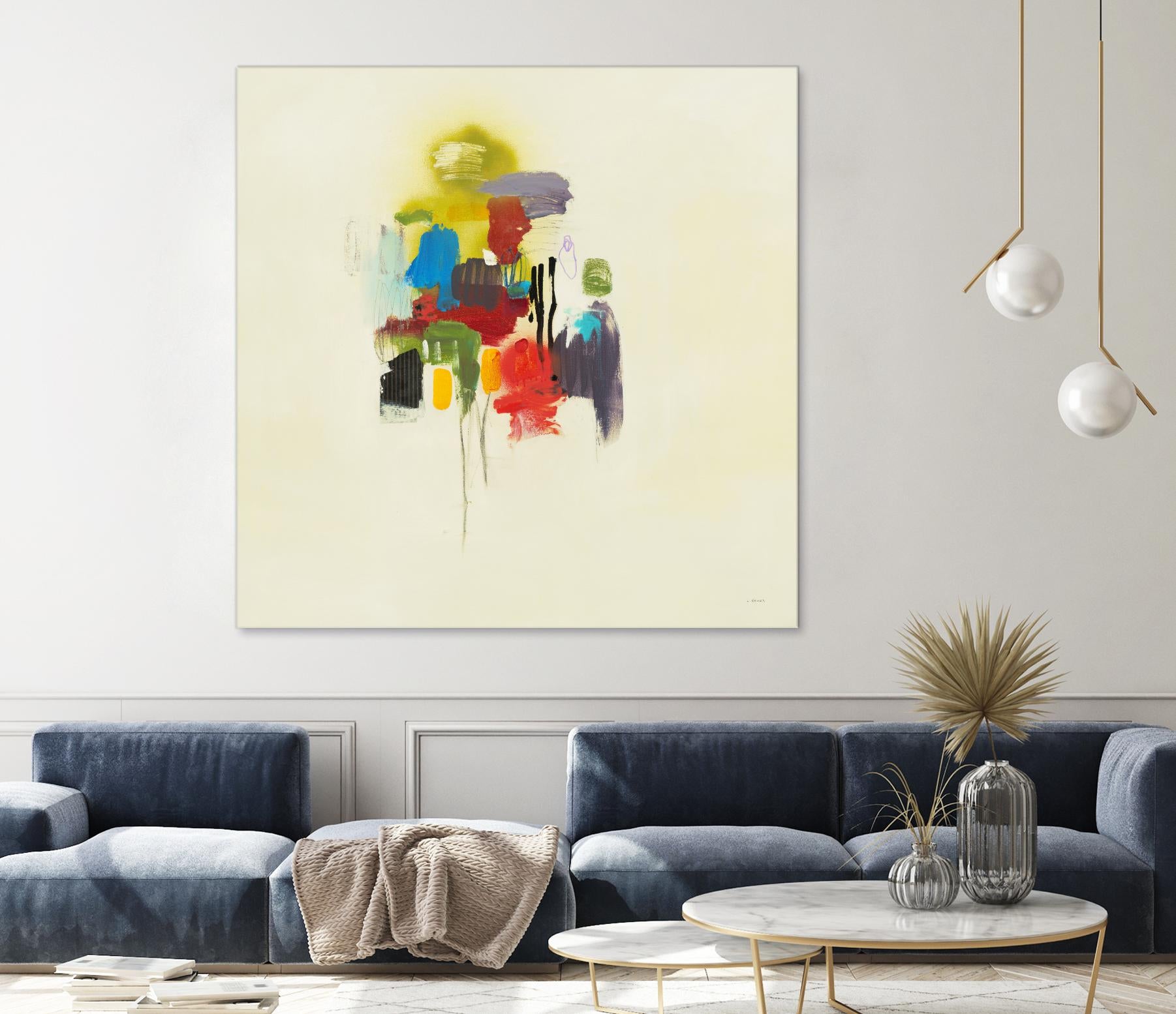 In the Beginning I by L. Baines on GIANT ART - reds, yellows abstract