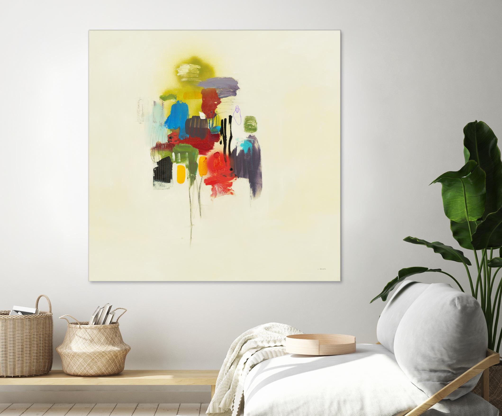 In the Beginning I by L. Baines on GIANT ART - reds, yellows abstract