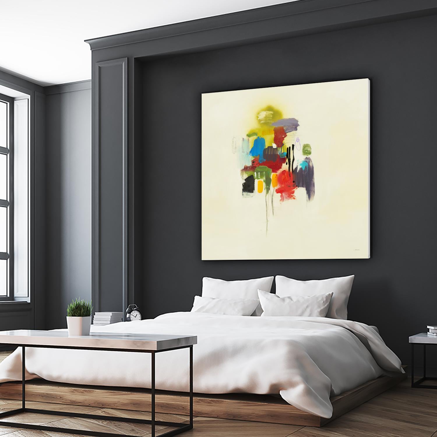 In the Beginning I by L. Baines on GIANT ART - reds, yellows abstract