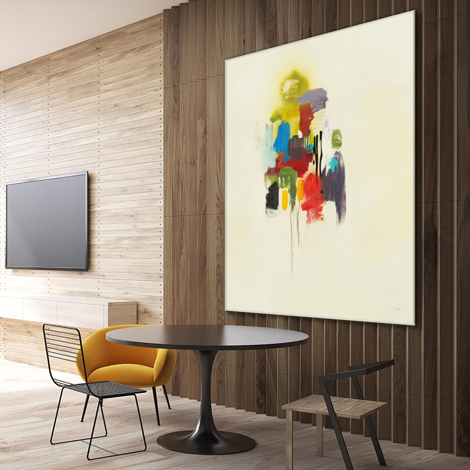 In the Beginning I by L. Baines on GIANT ART - reds, yellows abstract
