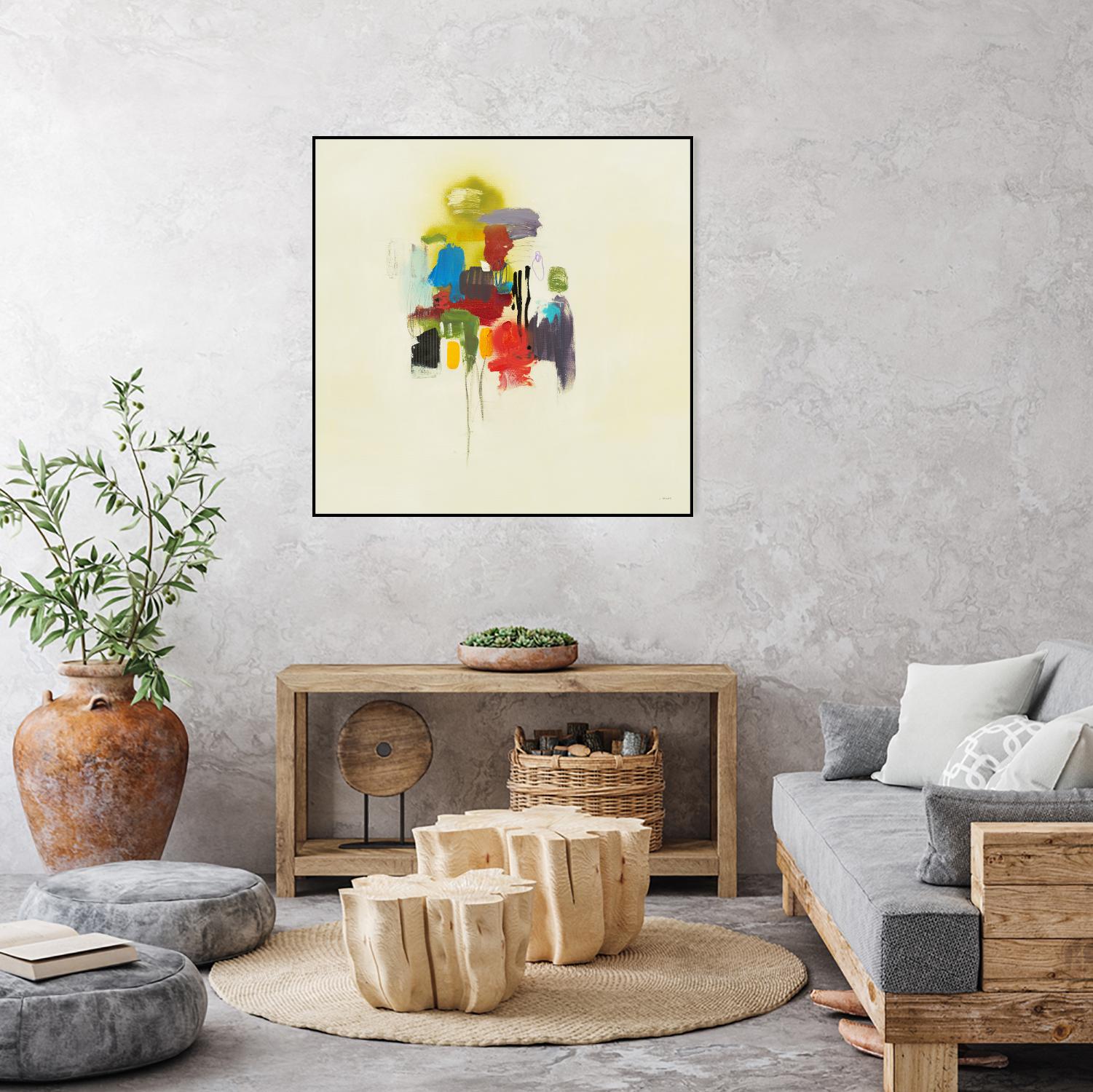 In the Beginning I by L. Baines on GIANT ART - reds, yellows abstract
